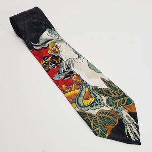 Duomo Milano Multicolor T-Rex Men's Neck Tie 56x3.5"